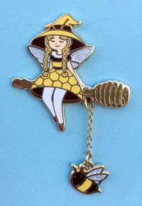 Etsy Shop Feature on So Super Awesome #etsy #enamelpin #pin #bee #witch #illustration #art #glitter #fairy #magic #magical #cute #honeycomb