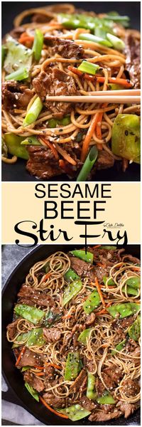 Sesame Beef Stir Fry - Cafe Delites