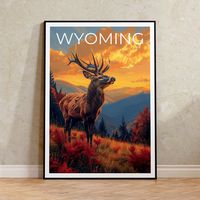 Wyoming poster, Wyoming print, hiking poster, camping poster, travel poster, wall decor, wall art, birthday gift, anniversary gift, Christmas gift, travel print, travel gift, wall decor, travel illustration, art print, home decor, office decor, gifts for travel lovers, travel photography  🖼️ Our Posters 🖼️ All of our designs are printed on 200 g/m² premium paper. The archival-grade inks used in the printing process ensure that your poster retains its colors and vibrancy for years to come. The