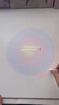 Another aesthetic spring aura painting idea for your next paint night with the girls 🥰 #aura #painting #acryliconcanvas