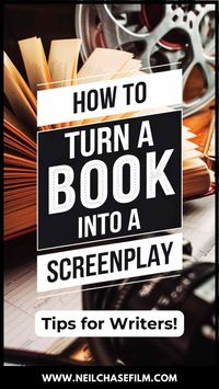 Turning a novel into a screenplay is an art. Learn the process of adapting a book, from selecting the right elements to transforming prose into great visual storytelling.   Save this pin for when you’re ready to adapt your novel into a screenplay! Great tips for writers!