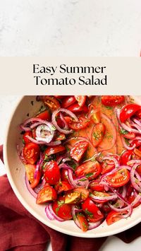 This summer tomato salad may be one of my most simple recipes to date. But despite it's simplicity, it's bursting with flavor and tastes super fancy.