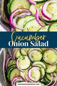 This easy cucumber salad recipe comes together quickly and with just a few ingredients. A refreshing and tangy side salad it's a great accompaniment to chicken, grilled meat, seafood and so much more!