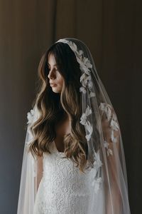 CARMEN Juliet Cap Veil Bridal Cape Veil Lace Wedding Veil - Etsy Australia