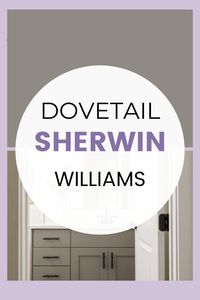 Dovetail is a warm gray paint color. Because it has warmer undertones, it can look softer and less traditional than cool gray paint colors like Sherwin Williams Passive. Depending on the amount of light and direction your windows are facing, you may see more or less of the warmth come out.