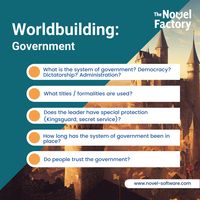 Government is more than stuffy bureaucrats in far-off places. 👑 The way societies organise themselves impacts a fantasy world from top to bottom. How does the government operate in the areas your characters are from? Do they have much interaction with the institutions? How do they feel about their government? 🤔 What’s the real difference between a benevolent ruler and a despotic tyrant?