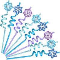 PRICES MAY VARY. Reusable Frozen Plastic Straws Bulk - Original design. You can get 24 reusable frozen drinking straws with 24 snowflake patches. It contains 3 snowflake styles and 3 elegant colors. The straws are suitable in size and bright in color, very suitable for children's various party activities or daily use, especially for kids aged 3-12. Kids can sip fabulous drinks from frozen straws at a frozen party. Lively snowflake patterns can make your party more outstanding Go Frozen Party - This is a reusable straws set with frozen theme. The straws have a detachable design and are brightly colored to attract children's attention. We carefully designed 3 different snowflake shapes, the patterns are elegant and beautiful, it's hard for kids not to fall in love with them. This straw set w