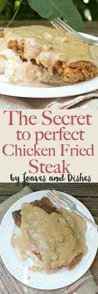 Simple and delicious instructions for how to achieve PERFECT Chicken fried steak. No more breading that slips off. No more clumpy gravy - only hand made fried yum with a side of gravy. This is like something that you would see from Pioneer woman or Paula Deen