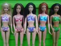 palm beach barbie- i had the one in the red bikini and would play with her in the pool