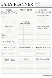 Excited to share the latest addition to my #etsy shop: Simple Daily Planner Digital Download Printable PDF https://etsy.me/3OgE1o9 #dailyplanner #simpledailyplanner #daily #todo #whiteprintable #mood #goals #reminders #appointments