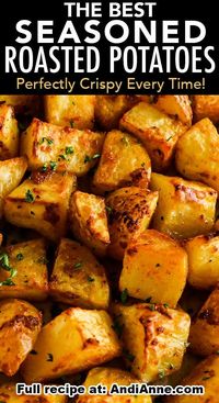 Get perfectly crispy potatoes with this easy seasoned roasted potatoes recipe! Perfect to serve with any meal!