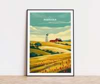 🔹 Welcome to ArtOfTravel 🔹 Nebraska Travel Print, USA Autumn Poster, Nebraska USA Travel Poster, Nebraska Gifts, Home Decor, Personalised Gifts - High Quality designs are printed on heavyweight Glossy Luster Paper in a beautiful Luster finish (Giclée printing quality) High-quality printing which produces fade-proof colors that last a lifetime. - This is a physical product. You will receive the fully printed art print - Perfect for gifting. Perfect to add to a blank space or gallery wall - Read