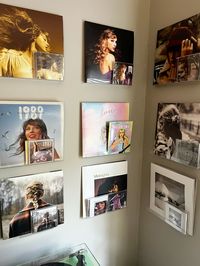 cute vinyl display, vinyl organization, wall display for records