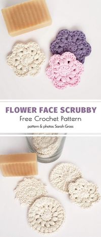 Floral Face Scrubbies | Your Crochet