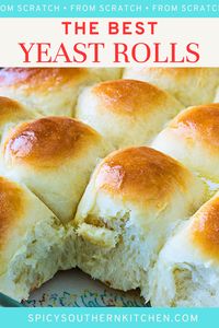 These are the best Yeast Rolls and they turn out perfect every time. With just the right amount of sweetness, these homemade rolls taste heavenly slathered with butter. Perfect for Easter or Thanksgiving.