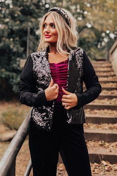 black sequin blazer Black Sequined Evening Blazer, Gold Sequined Long Sleeve Blazer, Glamorous Sequined Long Sleeve Blazer, Luxury Women's Sequin Blazer, Black Sequined Long Sleeve Blazer, Sequin Blazer, Front Open, Sleeve Length, Blazer