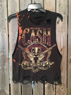 Johnny Cash Tshirt Outfit Women, Distressed Shirts, Cut Up T Shirt, Concert Clothes, Cut Tee Shirts, Whiskey Girl, Lady Antebellum, V Neck Shirts, Country Concert Outfit