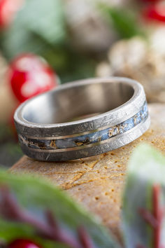 Rugged Titanium Wedding Band with Meteorite and Dinosaur Bone Unique Men’s Rings, Men’s Silver Wedding Band, Men’s Engagement Ring, Meteorite Ring Men, Dinosaur Bone Jewelry, Bone Rings, Meteorite Wedding Ring, Meteorite Engagement Ring, Dinosaur Wedding