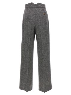 'Lauren' wool and cachemire blend trousers, with a loose style and a central pleat. Composition: 96% wv 2% ws 2% ea Chic Wide-leg Wool Dress Pants, Chic Wool Wide-leg Dress Pants, Elegant Wool Wide Leg Pants, Chic Wool High-waisted Dress Pants, Chic High-waisted Wool Dress Pants, Wool Wide Leg Pants For Formal Fall Occasions, Chic Wool Wide Leg Dress Pants, Elegant Wide-leg Cashmere Pants, Chic Wool Wide Leg Pants With Welt Pockets