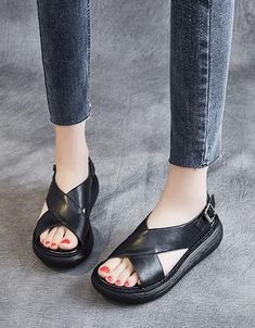 Black Open Toe Wedge Sandals, Black Platform Wedge Sandals For Spring, Trendy Black Summer Wedge Sandals, Trendy Black Wedge Sandals For Summer, Trendy Black Open Toe Wedge Sandals, Spring Black Open Toe Slingback Sandals, Black Open Toe Platform Wedge Sandals, Black Platform Wedge Sandals With Open Toe, Black Open Toe Slingback Sandals For Spring