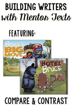 three children's books with the title, building writes with mention texts