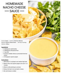 a recipe for homemade nacho cheese sauce