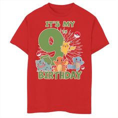 Pikachu and his Indigo League friends help celebrate his birthday with this Pokémon "It's My 9th Birthday" t-shirt. Pikachu and his Indigo League friends help celebrate his birthday with this Pokémon "It's My 9th Birthday" t-shirt. FEATURES Crewneck Short sleeveFABRIC & CARE Cotton Machine wash Imported Size: X Small. Color: Red. Gender: male. Age Group: kids. Pokémon Birthday Shirt, Pokemon 5th Birthday Party, Pokemon Indigo League, Pokémon Birthday Party, Indigo League, Pokémon Birthday, Sixth Birthday, Pokemon Clothes, Pokemon Birthday Party