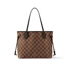 LOUIS VUITTON® - Neverfull Pm - Ebène Louis Vuitton Work Bag, Louis Vuitton Carryall Pm, Never Full Bag Louis Vuitton, Louis Vuitton Laptop Bag, Lv Tote Bag, Neverfull Louis Vuitton, Louis Vuitton Online, Louis Vuitton Neverfull Pm, Lv Damier