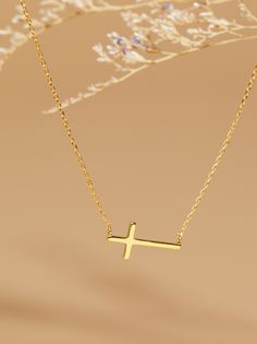 Wear this delicate gold cross as any every day wear piece! It&rsquo;s simple yet stylish and meaningful. Makes the perfect gift!


	9&rdquo; length (adjustable)
	Clasp closure
	Imported


&nbsp; Cross Necklace Rosegold, Necklaces Danity, Aesthetic Dainty Jewelry, Cute Cross Necklace Gold, Gold Jewelry Altard State, Simple Gold Cross Necklace, Christian Jewelry Aesthetic, Classy Gold Jewelry, Cross Necklace Aesthetic