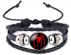 PRICES MAY VARY. Brand New Superhero Spider Glass Domed Logo Braided Leather Bracelet Has adjustable lace closure for perfect fit Superhero Spider Glass Domed Logo Braided Leather Bracelet Spider Glass, Men Cosplay, Bracelet Man, Man Bracelet, Mens Cuff, New Bracelet, Male Cosplay, Braided Leather Bracelet, Braided Bracelets