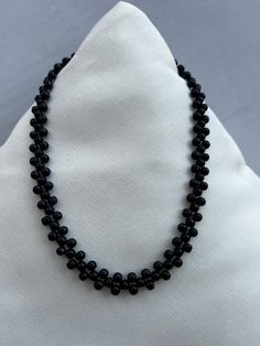 Beautiful and elegant black beaded choker necklace  Necklace length is 16 inches long  With adjustable chain Elegant Beaded Choker Necklace, Elegant Black Beaded Necklace With Tiny Beads, Formal Beaded Pearl Choker Necklace, Elegant Black Adjustable Chain Necklace, Elegant Adjustable Black Crystal Necklace, Elegant Adjustable Beaded Choker Necklace, Elegant Black Tiny Beads, Elegant Adjustable Polished Beads Choker, Formal Choker With Round Beads