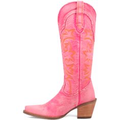 Distressed Pink Denim Embroidered Knee High Boots Dingo Boots Brand Denim Material Camel Western Embroidery Designs 15" Shaft Height Pull On Style Almond Toe Hinged Cushion Insole Runs True ***PREORDER DATES are subject to change, as these are "made to order" shoes. If you choose to cancel your PREORDER you will receive a STORE CREDIT, as we do not offer refunds! ***These are shipped to you directly from our Manufacturer. Please allow 5-7 business days for shipping/tracking notification! Western Embroidery Designs, Hot Pink Boots, Pink Knee High Boots, Outfit And Hair Ideas, Texas Tornado, Orange And Hot Pink, Dingo Boots, Western Embroidery, High Leather Boots