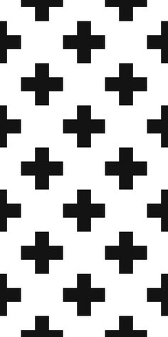 a black and white pattern with crosses on it