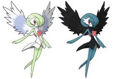 two different types of cartoon characters with wings