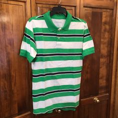 Faded Glory Boy’s Polo Shirt, Size Xxl(18-20), Nwot, -Mbdra Green Shirt For School In Spring, Green Spring Shirt For School, Casual Striped Tops For School, Casual Cotton Polo Shirt For School, Green Shirt For School In Summer, Green Spring School Shirt, Green Preppy Cotton Tops, Green Short Sleeve Shirt For School, Preppy Green Cotton Top