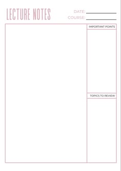 an image of a blank paper with the text'lecture notes'in pink and white