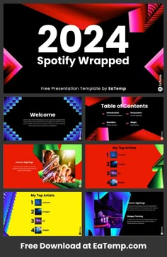 the powerpoint presentation is displayed with different colors and shapes, including an abstract background