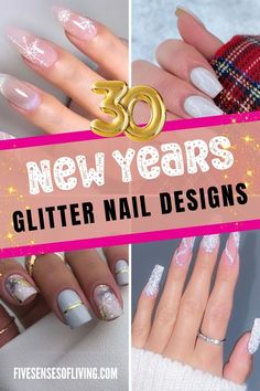 Nye Inspired Nails, Best New Years Nails, New Years Nails Acrylic Square, Bright New Years Nails, New Year’s Eve Nail Ideas 2023, Christmas / New Years Nails, New Years Disney Nails, Christmas/new Year Nail Designs, New Years Nail Ideas Sparkle