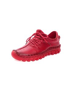 Features: Item Type: Walking Shoes | Sport Shoes Gender: Female Main Material: Cowhide Sole: Rubber Process: Handmade Heel Type: Platform; Wedge Heel Height: Mid (3 cm) Season: Spring; Summer Closure Type: Lace-up Color: Red, Black Size:35-41 Casual Slip-on Platform Leather Shoes, Casual Leather Shoes With Red Sole And Flat Heel, Casual Leather Shoes With Red Sole, Red Round Toe Walking Shoes, Casual Loafers With Red Sole And Flat Heel, Casual Loafers With Red Sole, Casual Leather Shoes With Red Sole And Round Toe, Casual Low-top Leather Shoes With Red Sole, Red Synthetic Walking Shoes With Round Toe