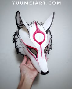 Avant-Kitsch — Prototyping paper Okami mask. It’s also made... Okami Mask, Mask Ideas Drawing, Yuumei Art, Therian Mask, Mask Ideas