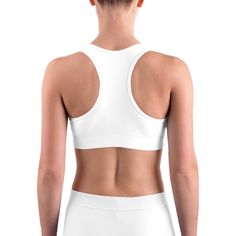 Whiter than Snow, Solid White Sports Bra The Gearbunch Solid White sports Bra is a super versatile piece to add to your collection. As you know white is the easiest shade to style, you can wear these as a white on white outfit or pair it back with colors and prints. This gorgeous sports bra is made from moisture-wicking material that stays dry during low and medium intensity workouts. The bra has support material in the shoulder straps, double layer front, and a wide elastic band to ensure const Functional White Sports Bra For Workout, Functional White Moisture-wicking Activewear, White Moisture-wicking Activewear For Yoga, Moisture-wicking White Activewear For Yoga, White Breathable Sports Bra, White Breathable Sports Bra For Sports, White Stretch Sports Bra For Yoga, White Athleisure Sports Bra For Gym, Breathable White Sports Bra For Light Sports