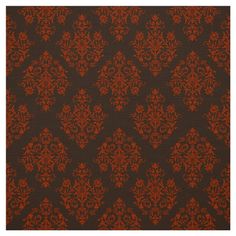 an orange and brown wallpaper pattern with red flowers on the bottom, in different colors