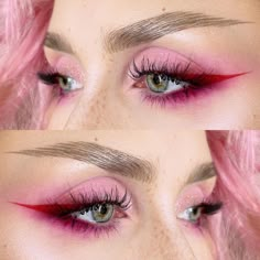 Fun Eye Looks, Western Makeup, Men Wearing Makeup, Pink Eyeshadow Look, Make Up Designs, Eyeliner Ideas, Makeup 101, Magical Makeup, Summer Makeup Looks