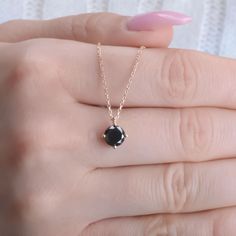 Solid Gold Black Diamond Necklace, Genuine Round Cut Black Diamond Necklace, Black Diamond Solitaire Necklace, Dainty Diamond Necklace Black Diamond : 1.19 CT. (1 piece) Gram : 2.21 Gr. Solid Gold 14K Product Code: MR0012061 Adjustable Chain is Optional Length of Chain 16 inches - 22 inches ABOUT US All our products are handmade . Our jewelry is made with real solid gold and natural diamonds and gemstones . Our store was founded in 1992 . Grand Bazaar / Istanbul (Workshop) TilyaJewelry is with y Classic Black Jewelry With Black Diamonds, Formal Black Diamond Jewelry, Classic Black Spinel Jewelry, Elegant Black Diamond Jewelry, Elegant Black Jewelry With Black Diamonds, Formal Black Spinel Jewelry, Black Diamond Round Jewelry, Elegant Black Pendant Necklace, Elegant Black Necklace With Black Enamel