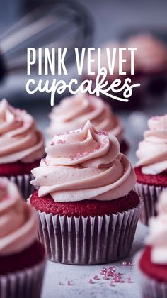 Soft and Fluffy Pink Velvet Cupcakes Everyone Will Love Pink Cupcake Recipes, Valentines Cupcake Flavors, Valentine’s Day Work Party Food, Cupcake Filling Recipes, Easy Homemade Cake Recipes, Spring Sweets, Cupcake Filling, Pink Velvet Cupcakes, Homemade Cupcake Recipes