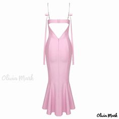 Olivia Mark - Chic Chain Strap Sweetheart Cutout Bandage Midi Party Mermaid Dress with Elegant Ribbon Detailing Satin Maxi Skirt, Petal Sleeve, Sophisticated Dress, Satin Maxi, Mermaid Dress, Olivia Mark, Chain Strap, Maxi Skirt, Off Shoulder