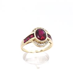 ad eBay - Find many great new & used options and get the best deals for 14k Gold Lab Created Ruby Natural Diamond Ring July Birthstone Bezel Set at the best online prices at eBay! Free shipping for many products! Natural Diamond Ring, July Birthstone, Fine Rings, Bezel Setting, Ebay Finds, Birthstone, Natural Diamonds, The Ring, Diamond Ring