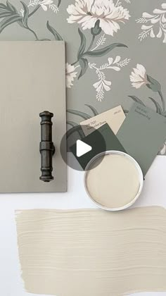 the paint is being used to create this wallpaper