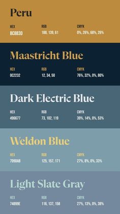 an image of different colors and sizes of the same color scheme for each type of paint