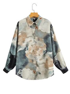 Step into a world of artistic expression with our Early Autumn Retro Oil Painting Full Printed Long-Sleeved Shirt. This unique and stylish shirt effortlessly combines laid-back casual vibes with a touch of Harajuku flair, making it a standout piece for your wardrobe.Featuring a captivating oil painting print, this shirt is a wearable masterpiece that adds an artistic twist to your early autumn style. The loose and relaxed fit provides comfort and allows for easy movement, making it an ideal choice for casual outings, weekend gatherings, or simply expressing your individuality.Crafted from high-quality materials, this shirt ensures a soft and comfortable feel against your skin. The full printed design showcases intricate details and vibrant colors, creating a visually stunning effect. The H Casual Long Sleeve Shirt With Graffiti Print, Oversized Long Sleeve Shirt With Abstract Print, Trendy Long Sleeve Shirt With Abstract Print, Relaxed Fit Printed Shirt For Fall, Printed Shirt With Relaxed Fit For Fall, Casual Oversized Shirt With Abstract Print, Relaxed Fit Graphic Print Button-up Blouse, Spring Shirt With Unique Print And Relaxed Fit, Casual Long Sleeve Tops With Abstract Print